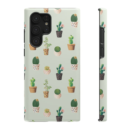 Desert Bloom Cactus Phone Case – Cute Succulent Print, MagSafe Compatible for iPhone & Samsung Galaxy