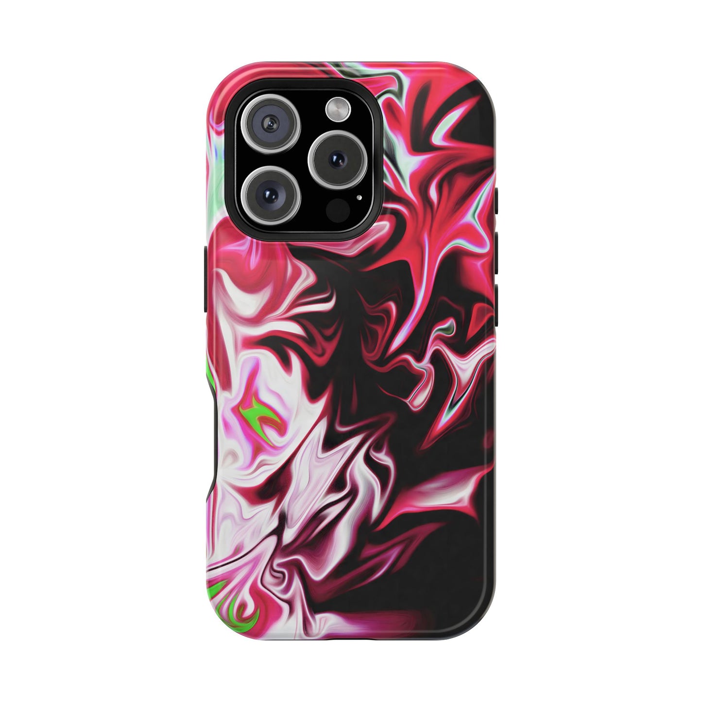 Red & Black Abstract Marble Phone Case – MagSafe Compatible for iPhone & Samsung Galaxy