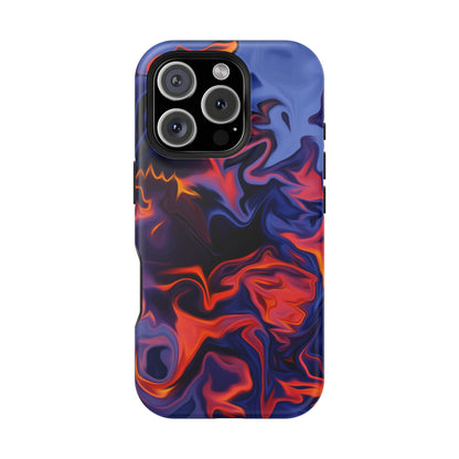 Fiery Swirl Abstract Phone Case – MagSafe Compatible for iPhone & Samsung Galaxy