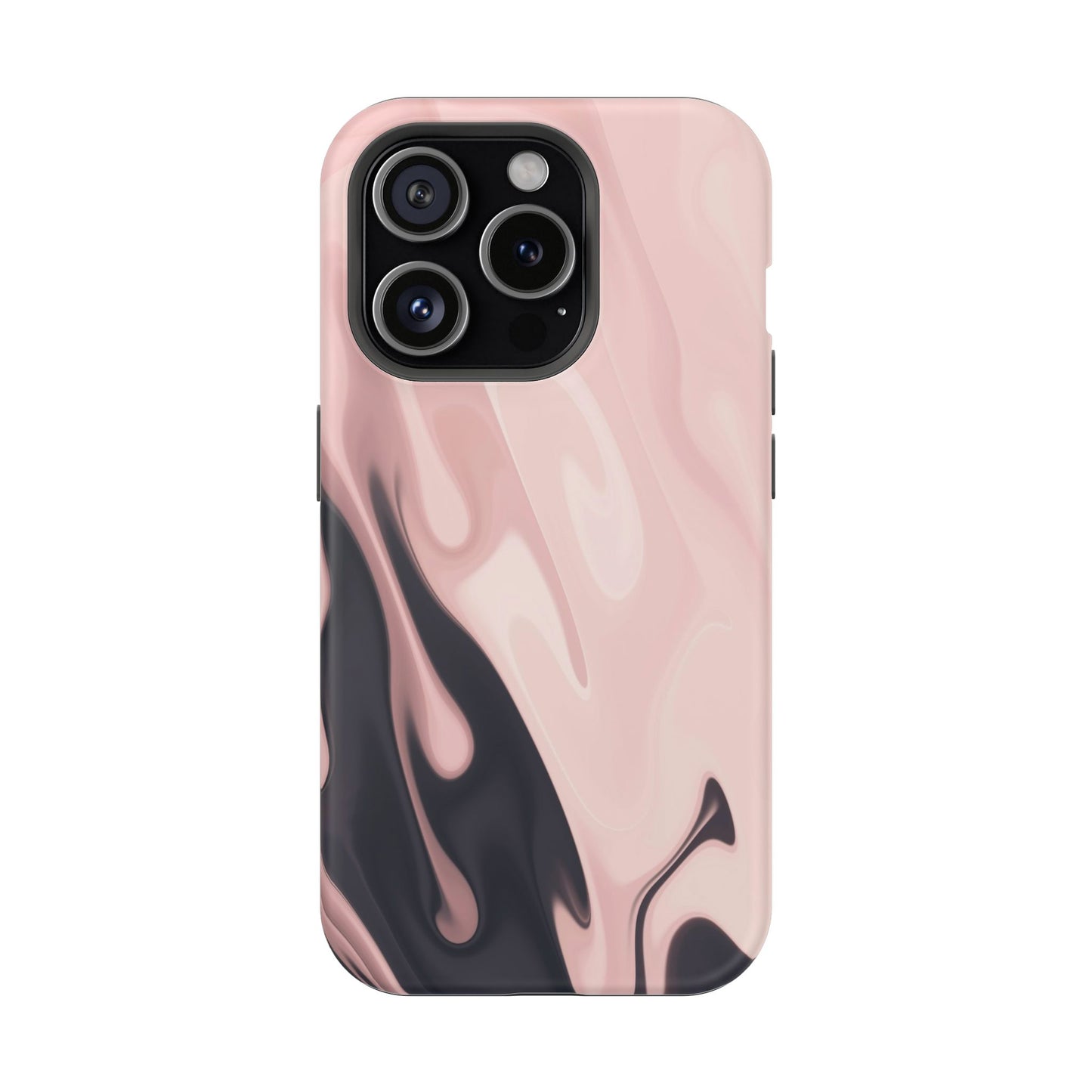 Blush Noir Ink Flow Phone Case – MagSafe Compatible for iPhone & Samsung Galaxy