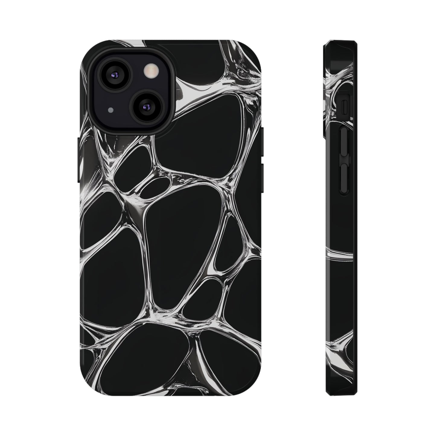 Liquid Metal Abstract Phone Case – MagSafe Compatible for iPhone & Samsung Galaxy
