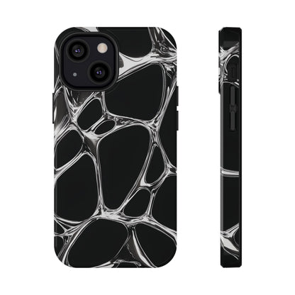 Liquid Metal Abstract Phone Case – MagSafe Compatible for iPhone & Samsung Galaxy