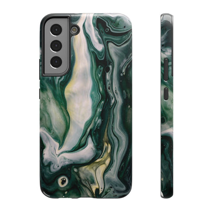 Mystic Forest Marble Swirl Phone Case – MagSafe Compatible for iPhone & Samsung Galaxy