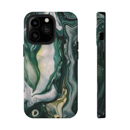 Mystic Forest Marble Swirl Phone Case – MagSafe Compatible for iPhone & Samsung Galaxy