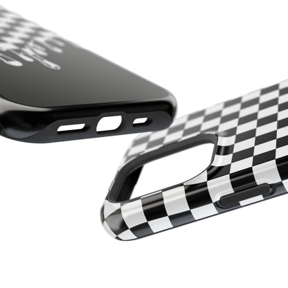 Dripping Checkerboard Phone Case – MagSafe Compatible for iPhone & Samsung Galaxy
