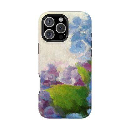 Hydrangea Dream Phone Case – Artistic Floral Design, MagSafe Compatible for iPhone & Samsung Galaxy