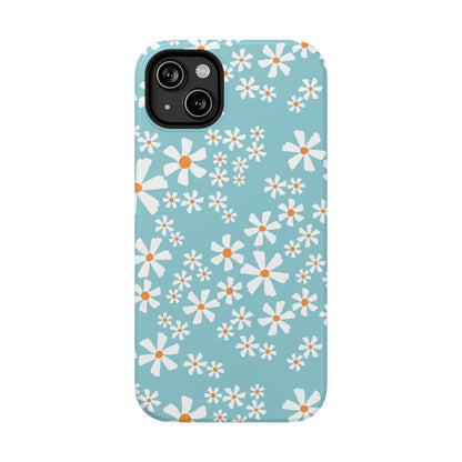 Vintage Daisy Field Phone Case – MagSafe Compatible for iPhone & Samsung Galaxy