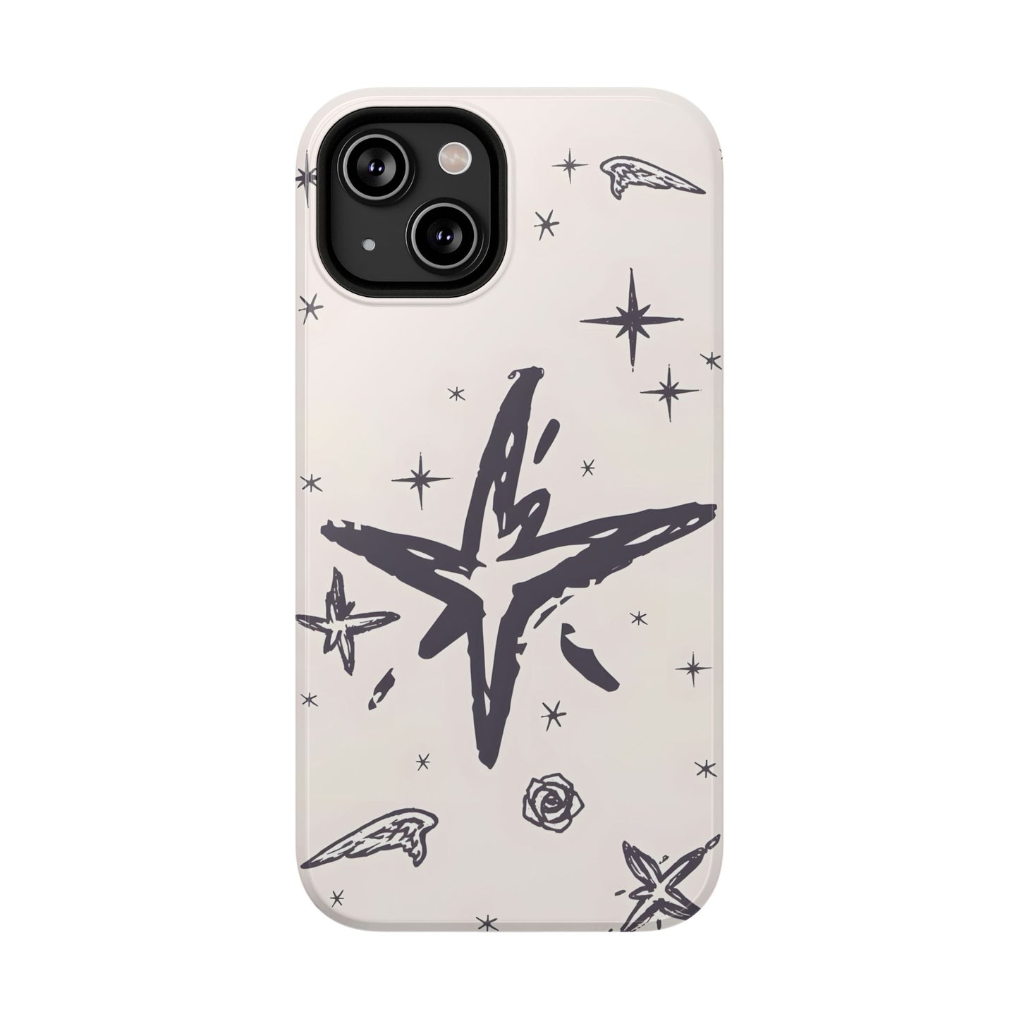 Sketch Star Doodle Phone Case – MagSafe Compatible for iPhone & Samsung Galaxy