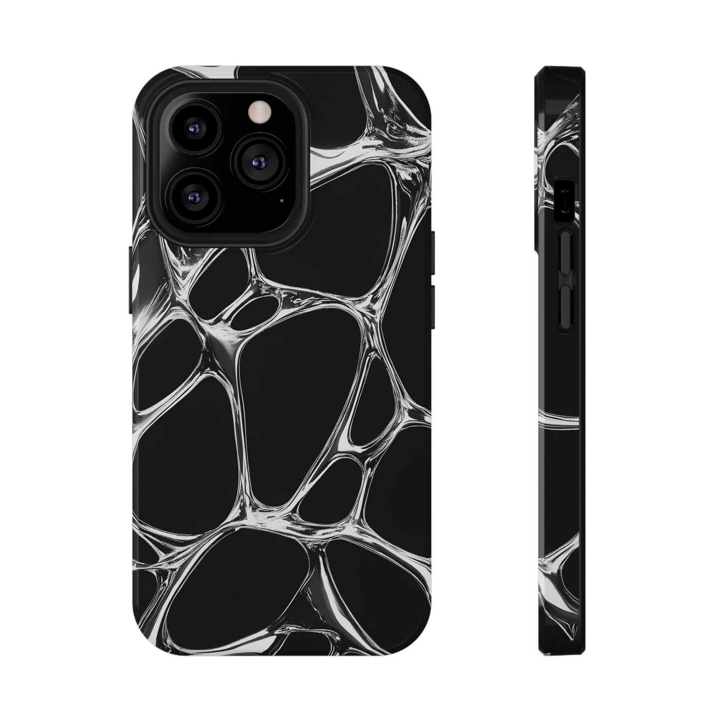 Liquid Metal Abstract Phone Case – MagSafe Compatible for iPhone & Samsung Galaxy