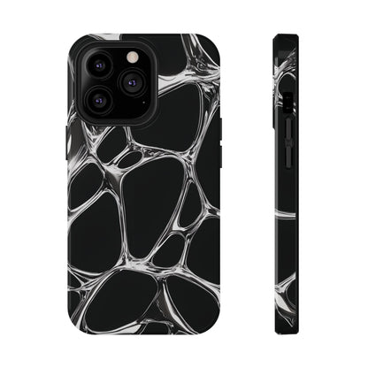 Liquid Metal Abstract Phone Case – MagSafe Compatible for iPhone & Samsung Galaxy