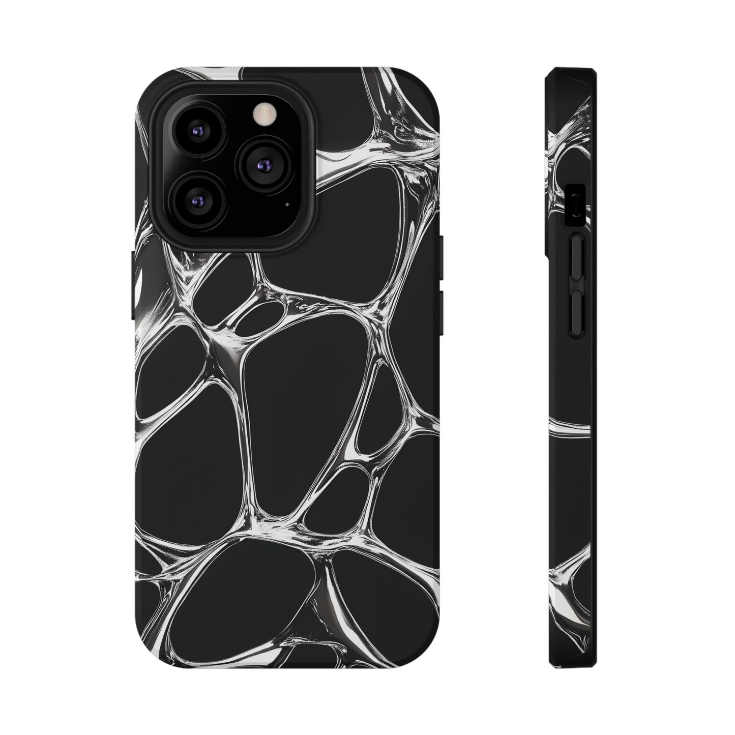 Liquid Metal Abstract Phone Case – MagSafe Compatible for iPhone & Samsung Galaxy