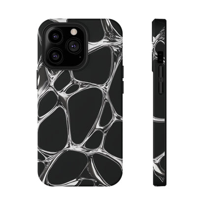 Liquid Metal Abstract Phone Case – MagSafe Compatible for iPhone & Samsung Galaxy