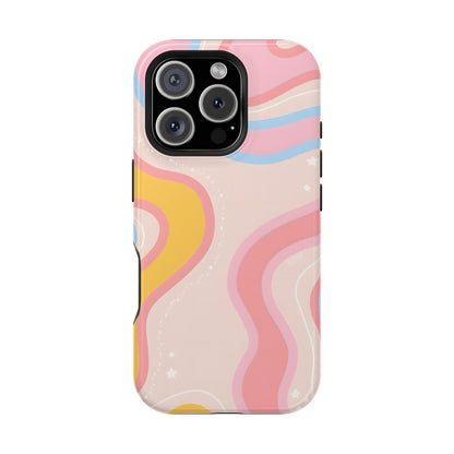 Retro Pastel Swirl iPhone Case – Stylish Design with Enhanced Protection - iPhone 11-16 MagSafe