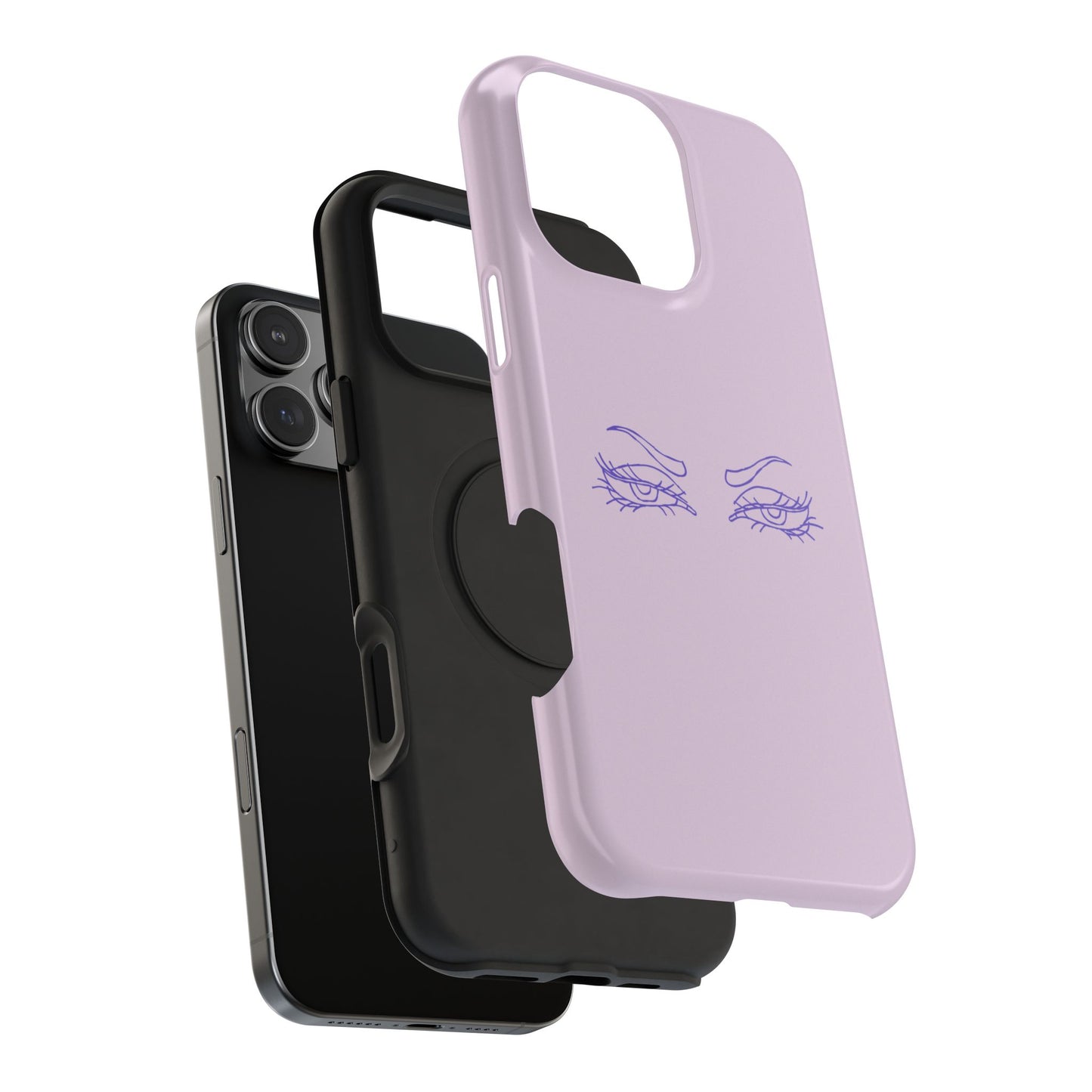 Sassy Line Art Eyes Phone Case – MagSafe Compatible for iPhone & Samsung Galaxy