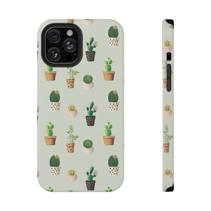 Desert Bloom Cactus Phone Case – Cute Succulent Print, MagSafe Compatible for iPhone & Samsung Galaxy