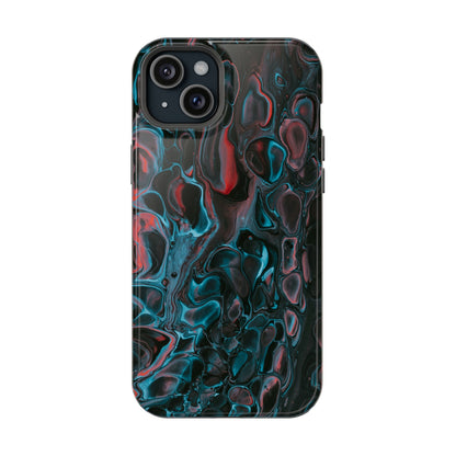 Dark Abyss Iridescent Texture Phone Case – MagSafe Compatible for iPhone & Samsung Galaxy