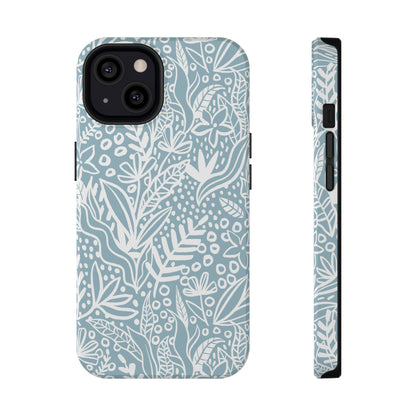 Boho Botanical Doodle Phone Case – MagSafe Compatible for iPhone & Samsung Galaxy