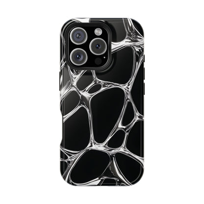 Liquid Metal Abstract Phone Case – MagSafe Compatible for iPhone & Samsung Galaxy