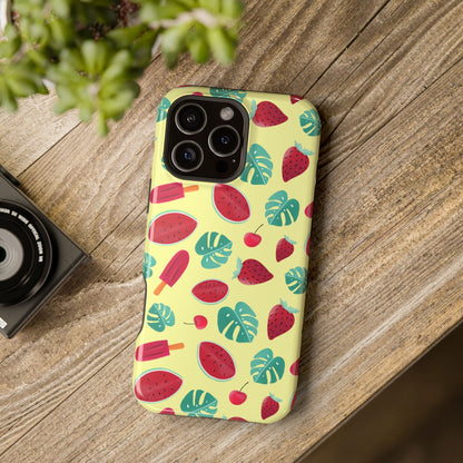 Tropical Summer Fruits Phone Case – MagSafe Compatible for iPhone & Samsung Galaxy