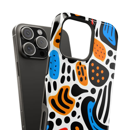 Colorful Abstract Doodle Phone Case – MagSafe Compatible for iPhone & Samsung Galaxy