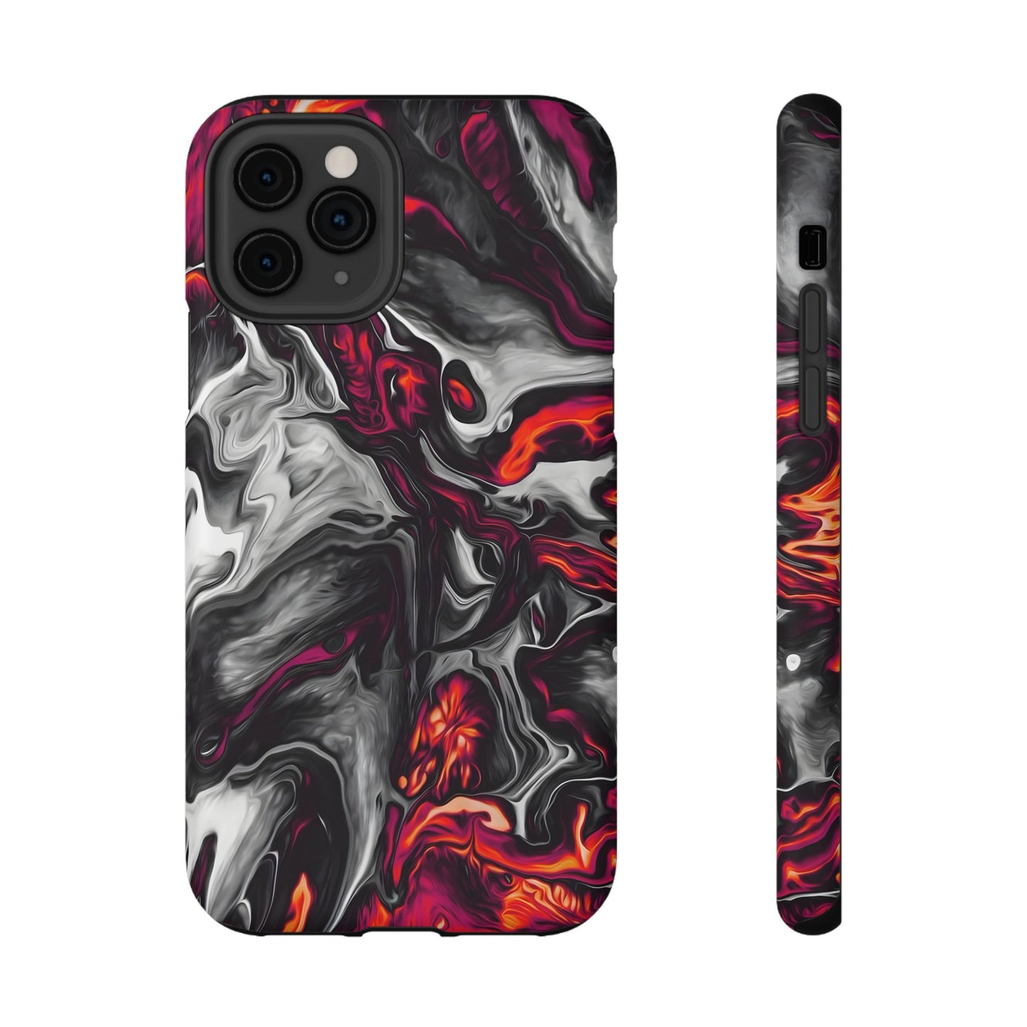 Dark Marble Swirl Phone Case – MagSafe Compatible for iPhone & Samsung Galaxy