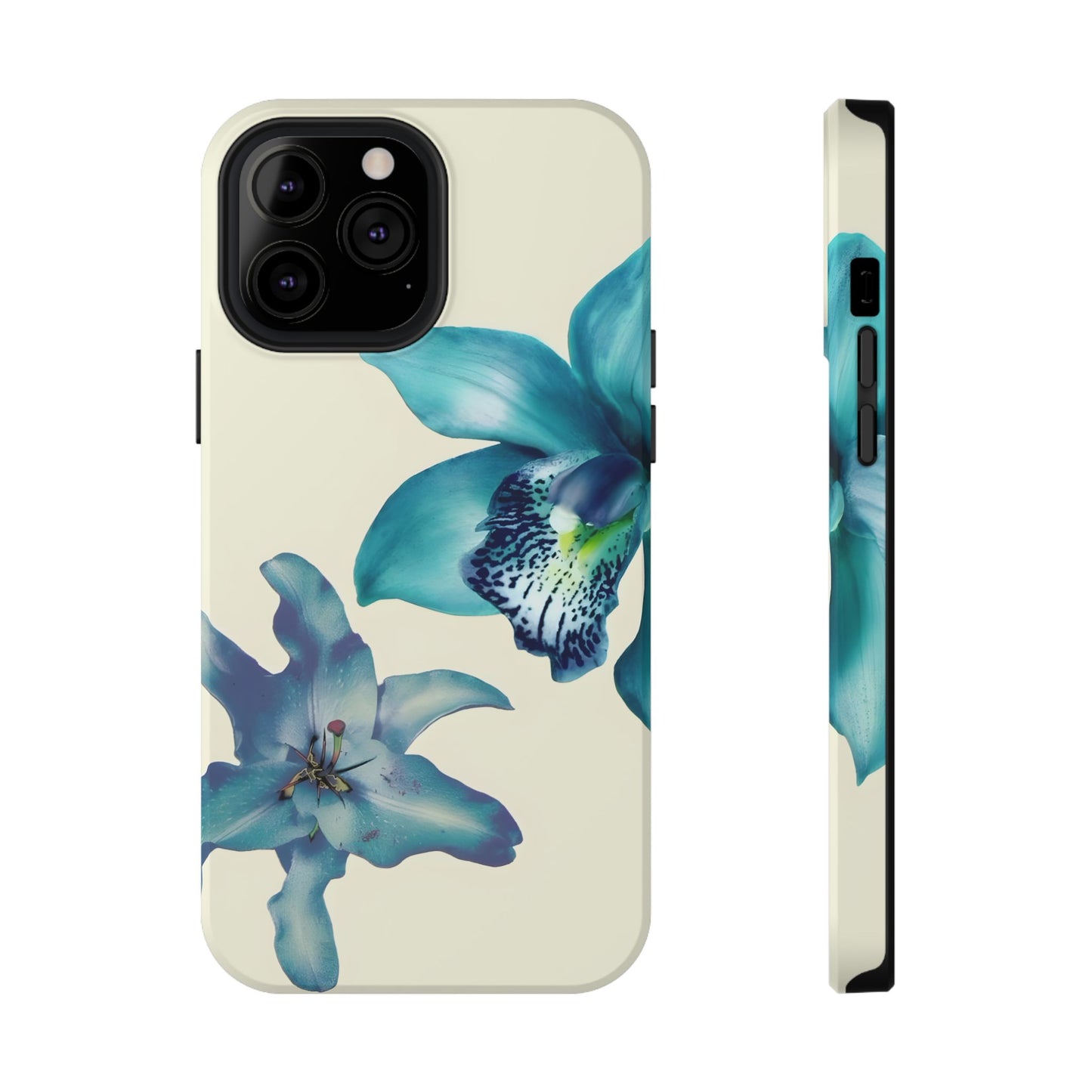 Blue Orchid Floral Phone Case – MagSafe Compatible for iPhone & Samsung Galaxy