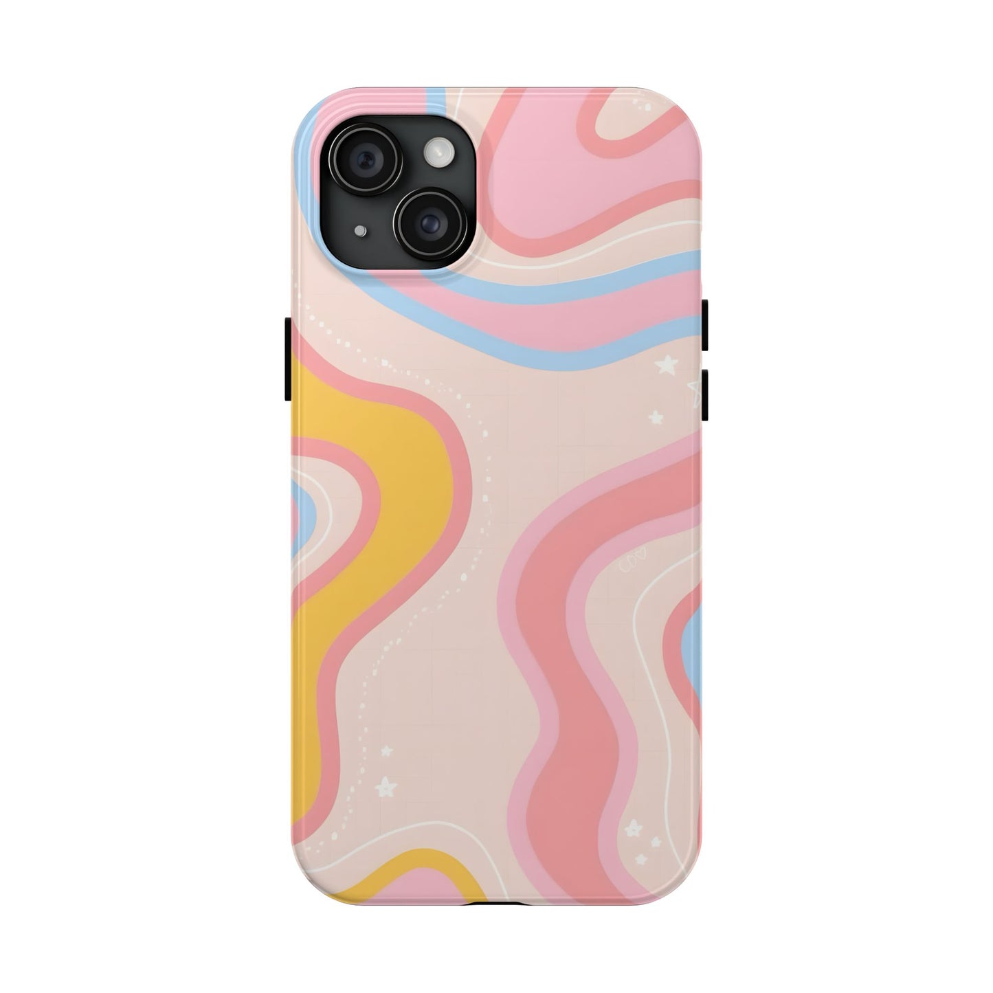 Retro Pastel Swirl iPhone Case – Stylish Design with Enhanced Protection - iPhone 11-16 MagSafe