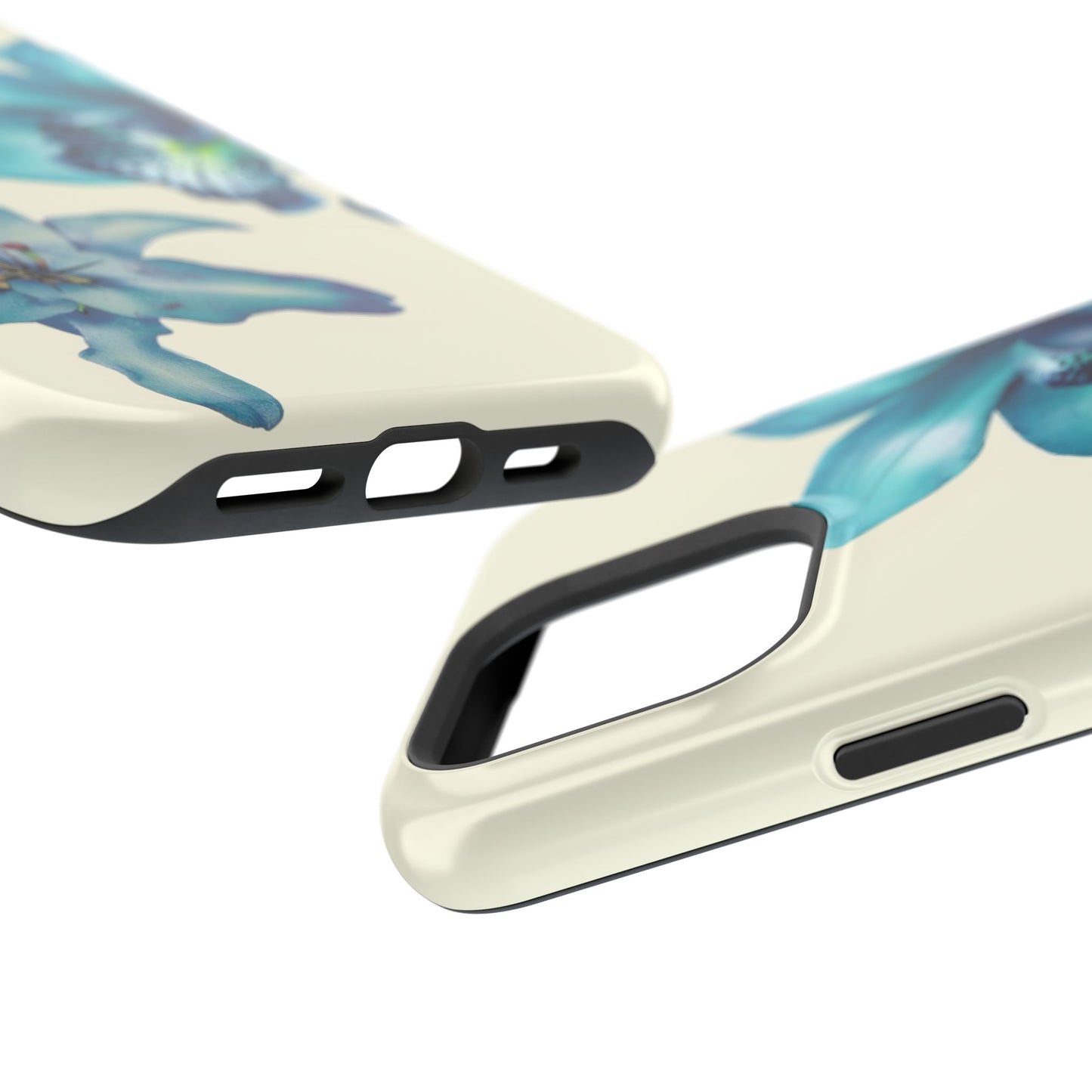 Blue Orchid Floral Phone Case – MagSafe Compatible for iPhone & Samsung Galaxy