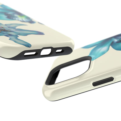 Blue Orchid Floral Phone Case – MagSafe Compatible for iPhone & Samsung Galaxy