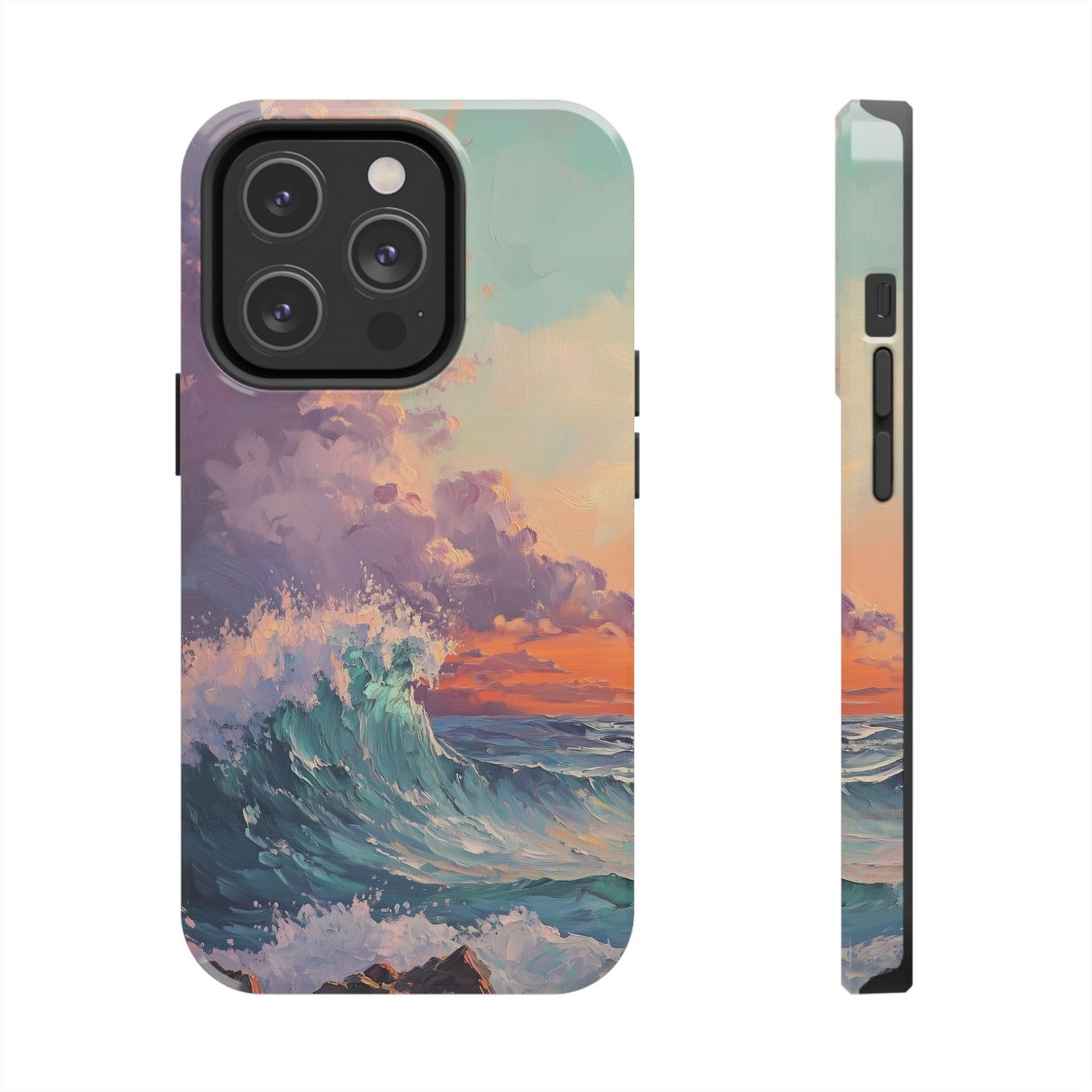 Painterly Waves Tough Phone Case - iPhone 15-11 All Sizes