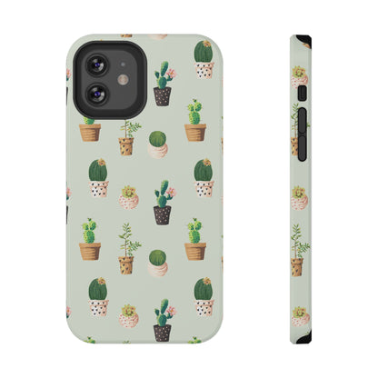 Desert Bloom Cactus Phone Case – Cute Succulent Print, MagSafe Compatible for iPhone & Samsung Galaxy