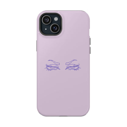 Sassy Line Art Eyes Phone Case – MagSafe Compatible for iPhone & Samsung Galaxy