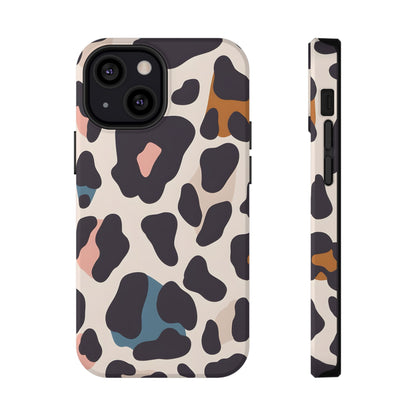 Modern Pastel Leopard Print Phone Case – MagSafe Compatible for iPhone & Samsung Galaxy