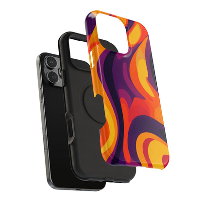 Fiery Abstract Swirls Phone Case – MagSafe Compatible for iPhone & Samsung Galaxy