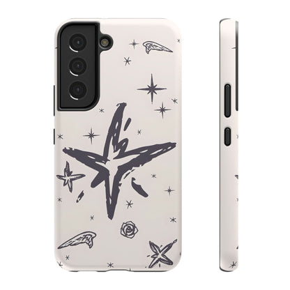Sketch Star Doodle Phone Case – MagSafe Compatible for iPhone & Samsung Galaxy