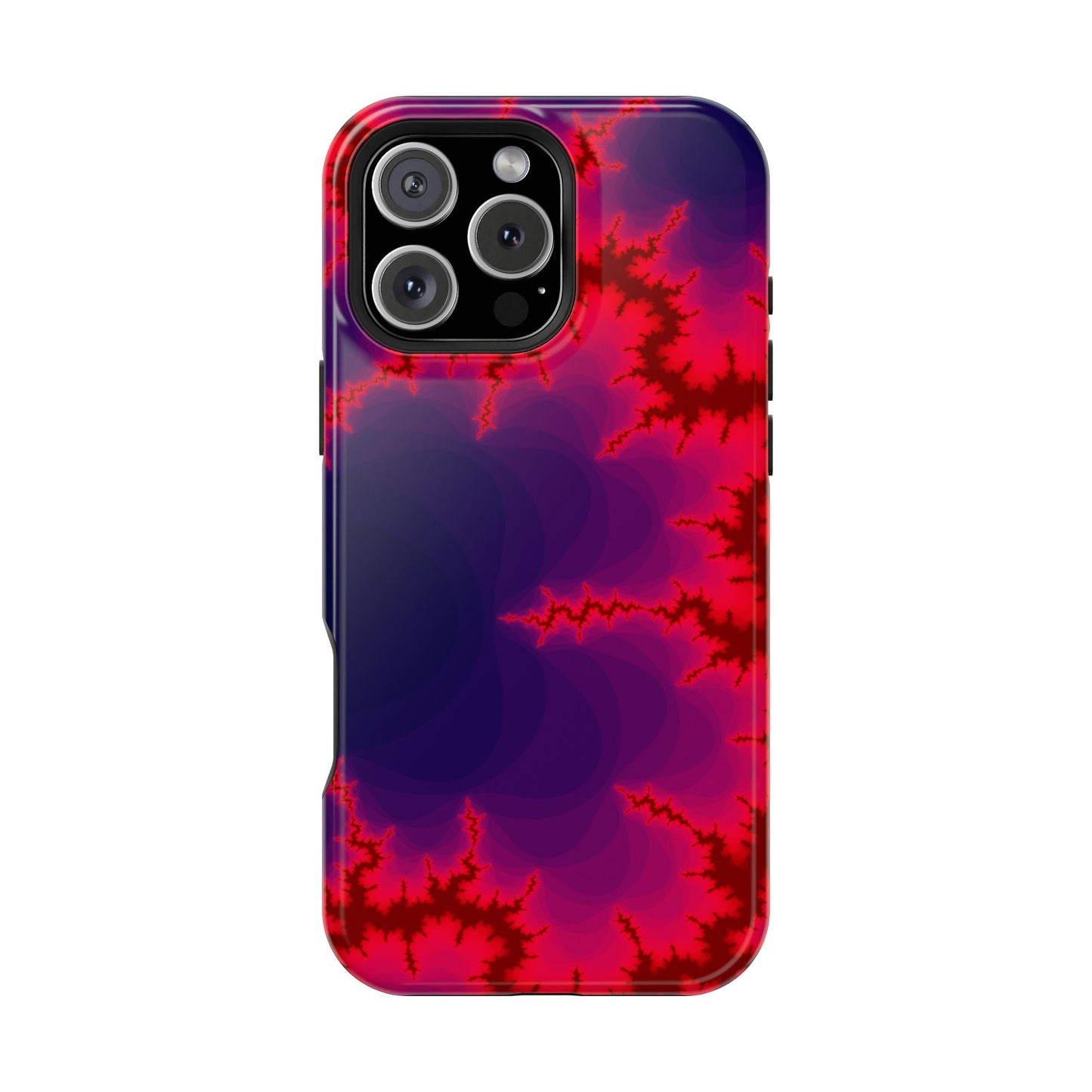 Neon Fractal Lightning Phone Case – MagSafe Compatible for iPhone & Samsung Galaxy