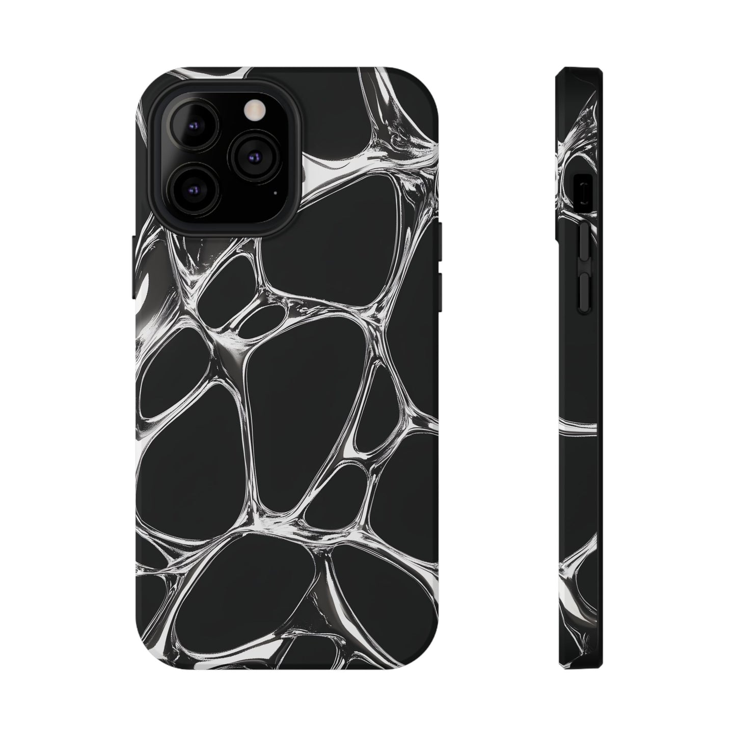 Liquid Metal Abstract Phone Case – MagSafe Compatible for iPhone & Samsung Galaxy