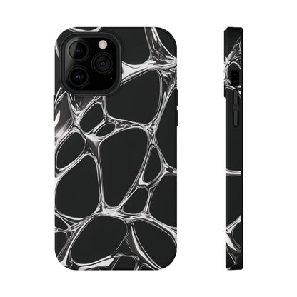 Liquid Metal Abstract Phone Case – MagSafe Compatible for iPhone & Samsung Galaxy