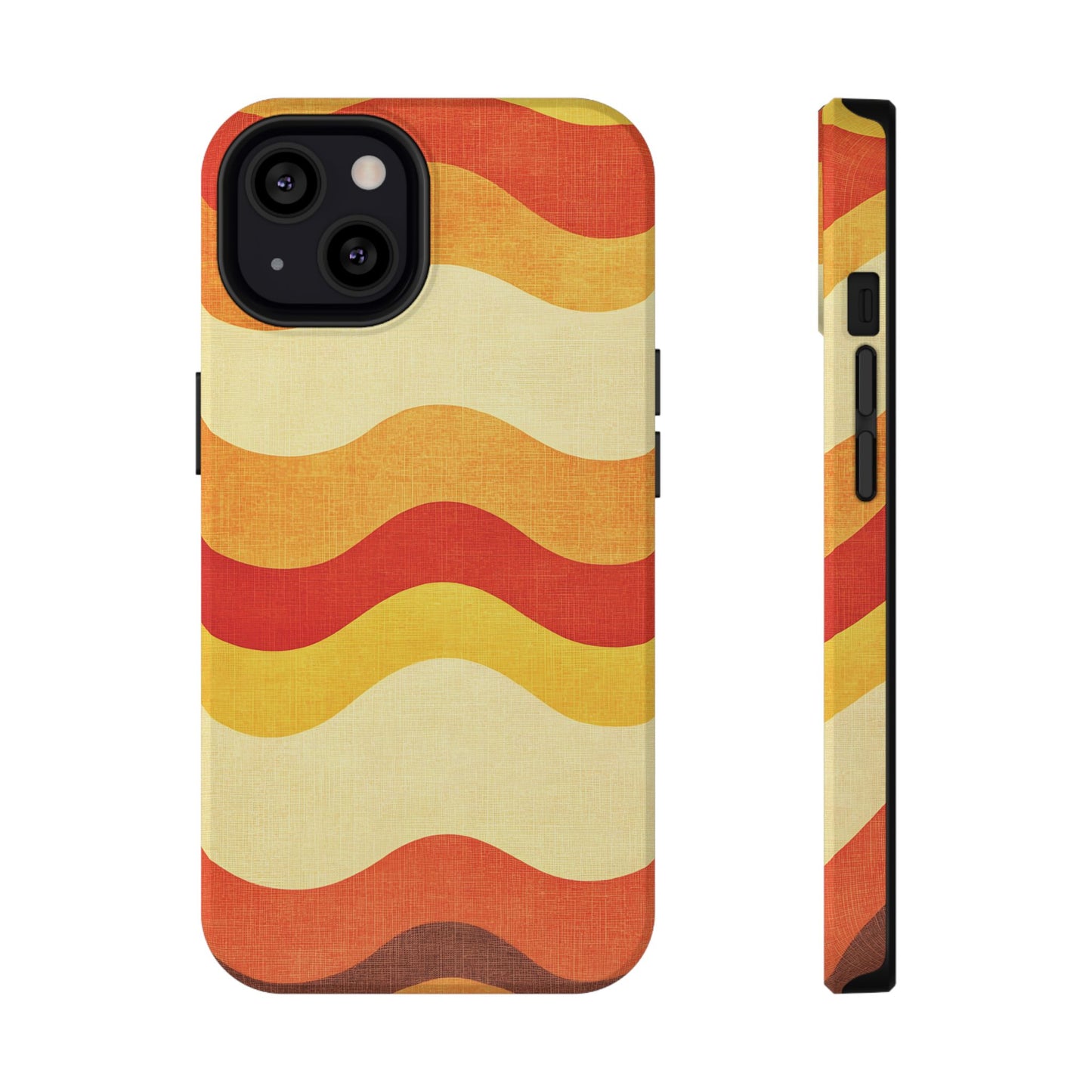 Retro Sunset Waves Phone Case – MagSafe Compatible for iPhone & Samsung Galaxy