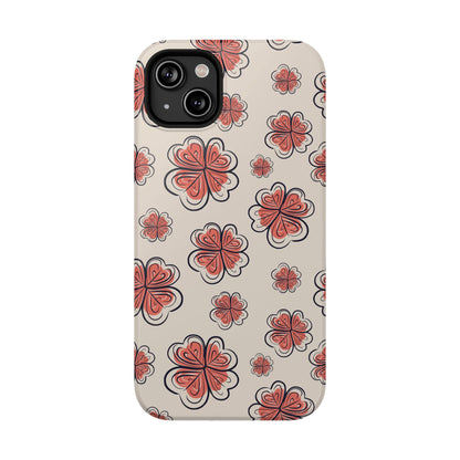 Whimsical Clover Bloom Phone Case – MagSafe Compatible for iPhone & Samsung Galaxy