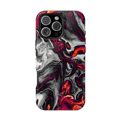 Dark Marble Swirl Phone Case – MagSafe Compatible for iPhone & Samsung Galaxy