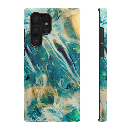 Oceanic Flow Abstract Phone Case – MagSafe Compatible for iPhone & Samsung Galaxy