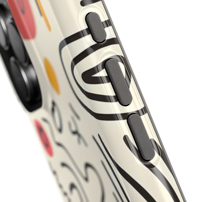 Abstract Doodle Art Phone Case – MagSafe Compatible for iPhone & Samsung Galaxy