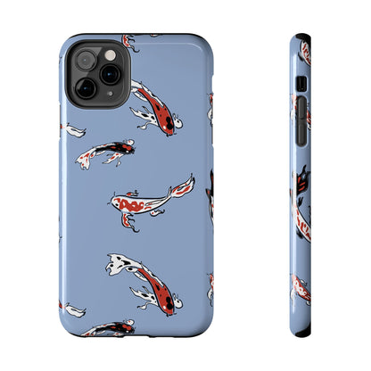 Minimalistic Chinese Koi Fish Painting for iPhone 11-15 All Sizes