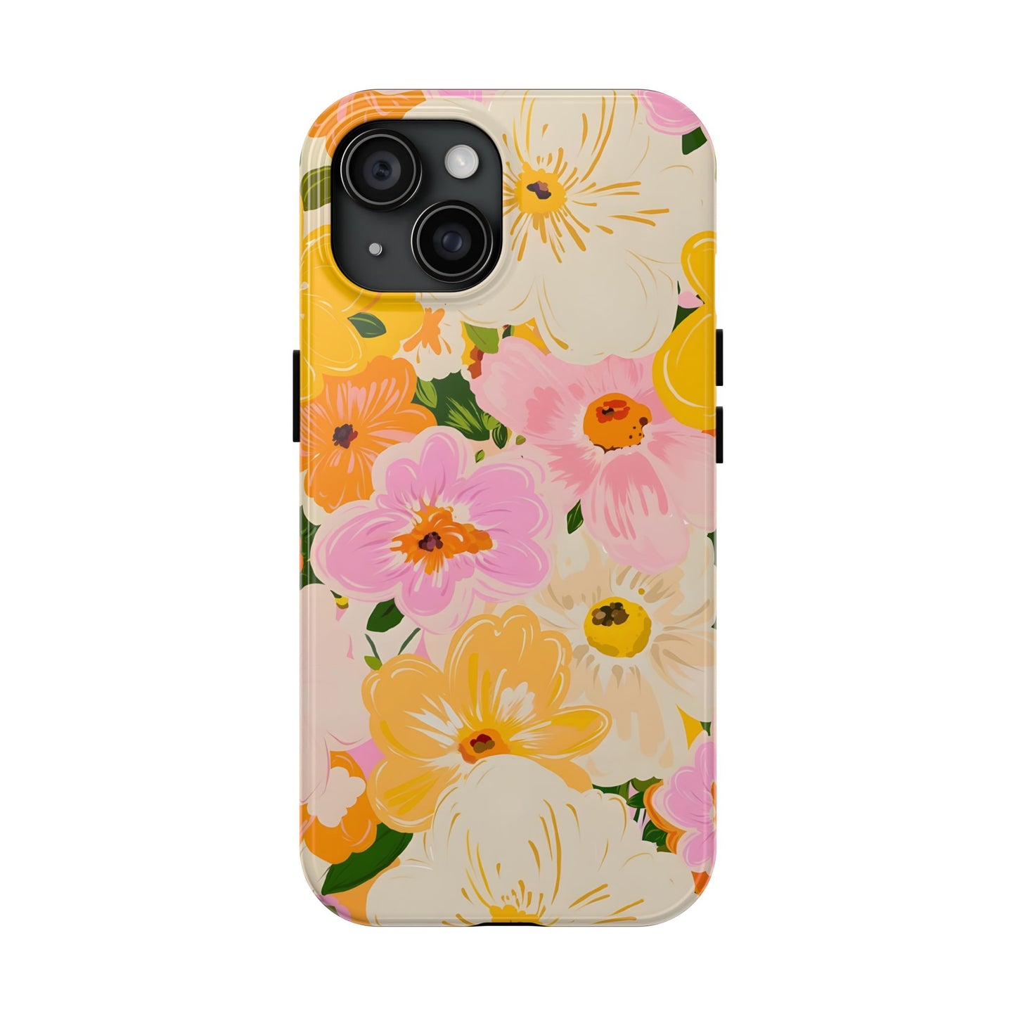 Pink & Yellow Floral iPhone Case - iPhone 15-11 All Sizes