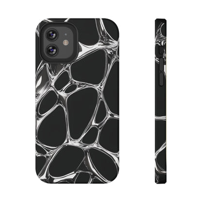Liquid Metal Abstract Phone Case – MagSafe Compatible for iPhone & Samsung Galaxy