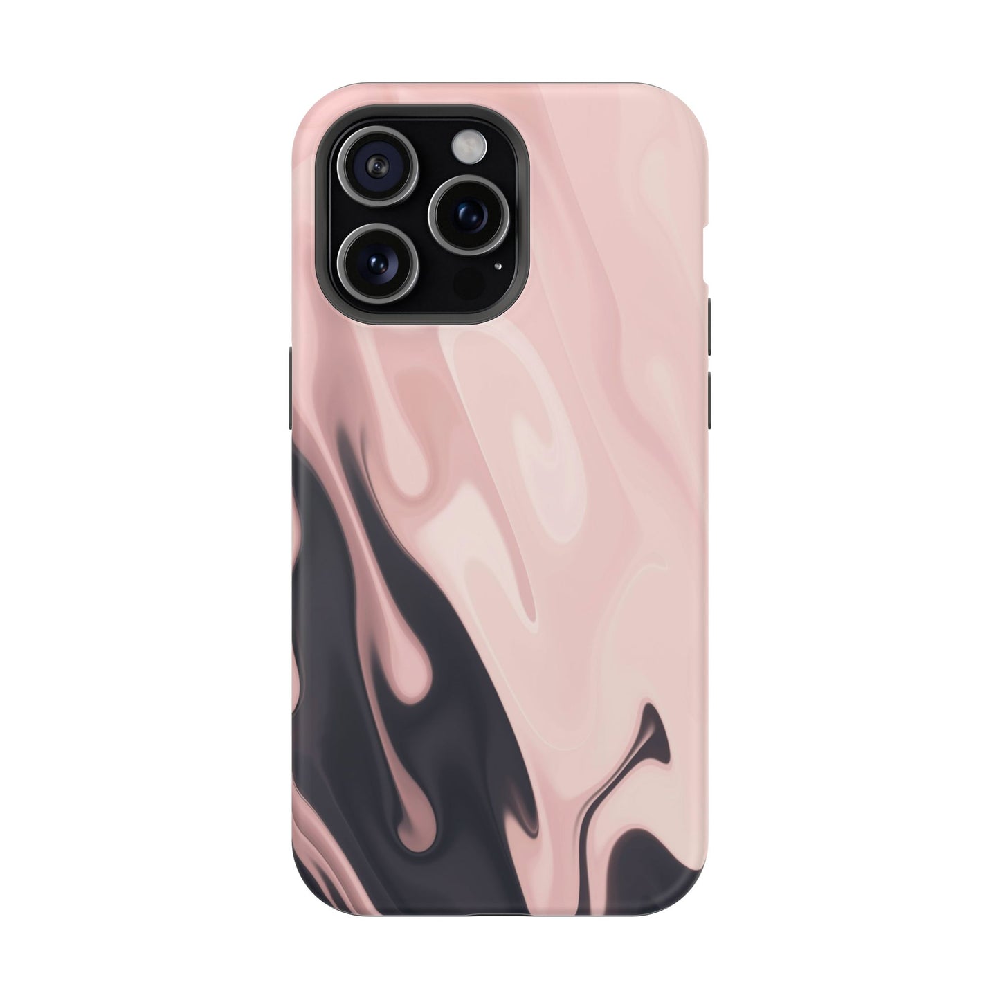 Blush Noir Ink Flow Phone Case – MagSafe Compatible for iPhone & Samsung Galaxy