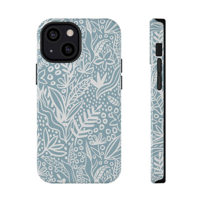 Boho Botanical Doodle Phone Case – MagSafe Compatible for iPhone & Samsung Galaxy