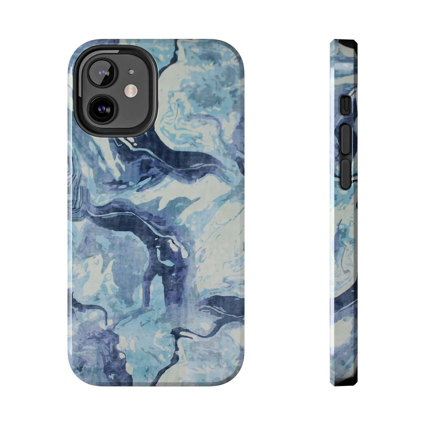 Blue Marble Abstract iPhone Case –  iPhone 16-11 All Sizes - MagSafe Compatible