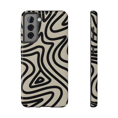 Abstract Maze Line Art Phone Case – MagSafe Compatible for iPhone & Samsung Galaxy